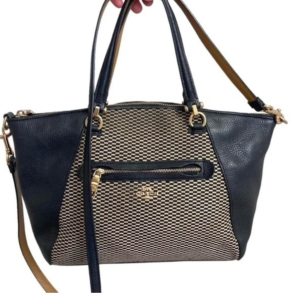 Coach 29848 Prairie Satchel Bag in Legacy Jacquard- Black